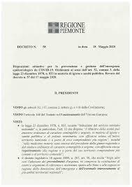 Decreto Presidente della Giunta Regionale n. 58 - 18 maggio 2020